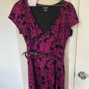 Size 16/s city chic cocktail dress with thin black belt